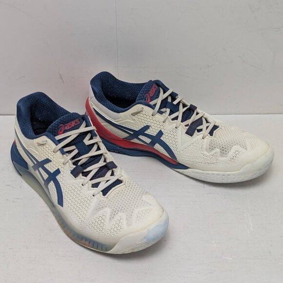 ASICS Gel-Resolution 8 Men’s Size 7 White Synthetic Lace Up Tennis Sneaker - Picture 1 of 11
